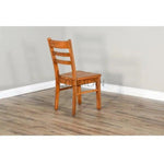 Ladderback Chair with Wood Seat Set