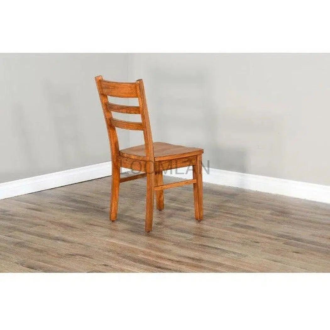 Ladderback Chair with Wood Seat Set