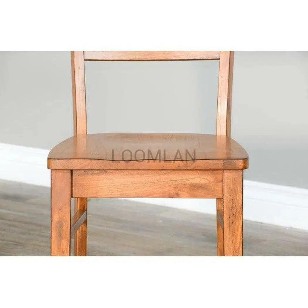 Ladderback Chair with Wood Seat Set