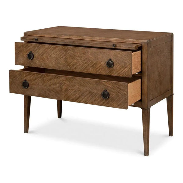 Ladlow Chest Two Drawers Light Mink Finish