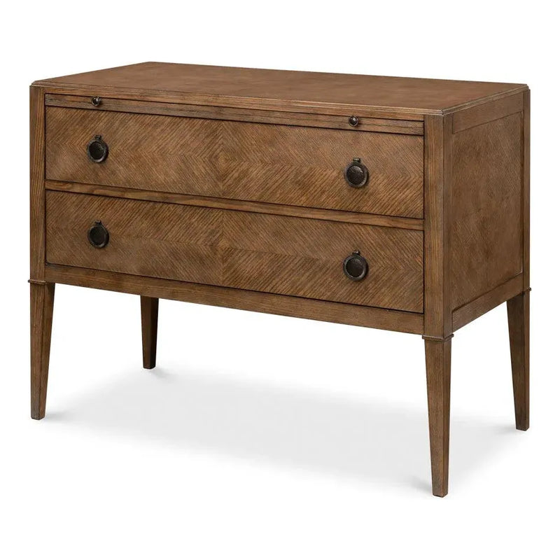 Ladlow Chest Two Drawers Light Mink Finish