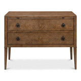 Ladlow Chest Two Drawers Light Mink Finish