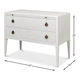 Ladlow Chest Two Drawers Working White