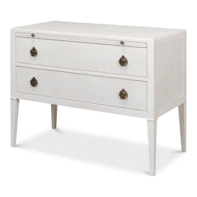 Ladlow Chest Two Drawers Working White