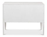 Ladlow Chest Two Drawers Working White-Chests-Sarreid-LOOMLAN