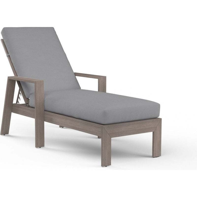 Laguna Sunbrella Outdoor Chaise Lounge-Outdoor Chaises-Sunset West-Canvas Granite-LOOMLAN