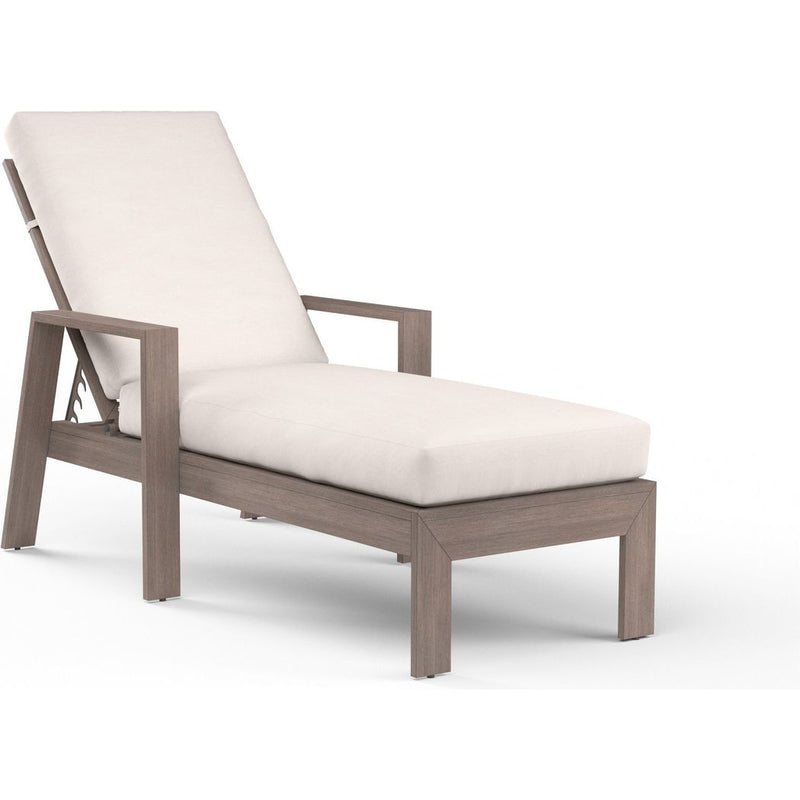 Laguna Sunbrella Outdoor Chaise Lounge-Outdoor Chaises-Sunset West-Canvas Natural-LOOMLAN