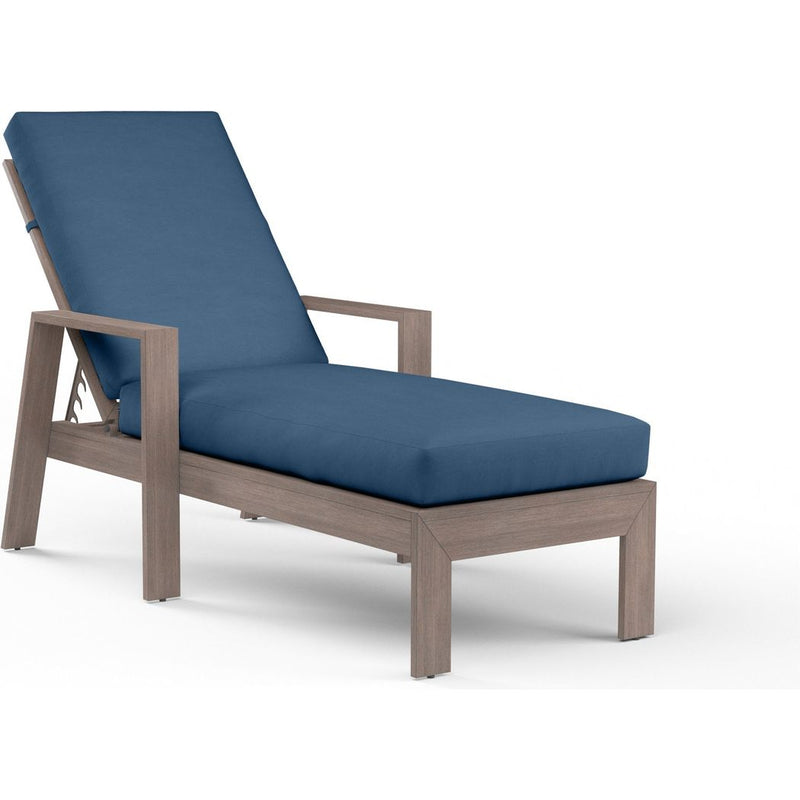 Laguna Sunbrella Outdoor Chaise Lounge-Outdoor Chaises-Sunset West-Spectrum Indigo-LOOMLAN