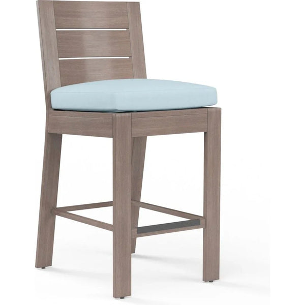 Laguna Sunbrella Outdoor Counter Stool-Outdoor Counter Stools-Sunset West-Canvas Skyline-LOOMLAN