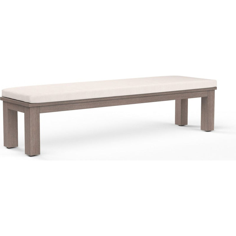 Laguna Sunbrella Outdoor Dining Bench-Outdoor Benches-Sunset West-Canvas Natural-LOOMLAN