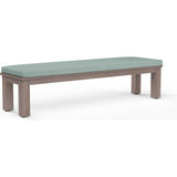 Laguna Sunbrella Outdoor Dining Bench-Outdoor Benches-Sunset West-Cast Mist-LOOMLAN