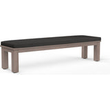 Laguna Sunbrella Outdoor Dining Bench-Outdoor Benches-Sunset West-Spectrum Carbon-LOOMLAN