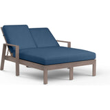 Laguna Sunbrella Outdoor Double Chaise Lounge-Outdoor Chaises-Sunset West-Spectrum Indigo-LOOMLAN