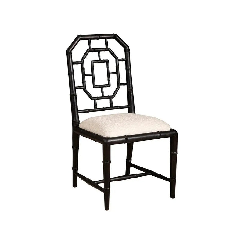 Lahara Linen Armless Side Chair-Accent Chairs-Furniture Classics-Black-LOOMLAN