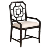 Lahara Linen Black Armchair-Accent Chairs-Furniture Classics-LOOMLAN