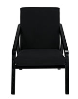 Lamar Chair, Charcoal Black-Accent Chairs-Noir-LOOMLAN
