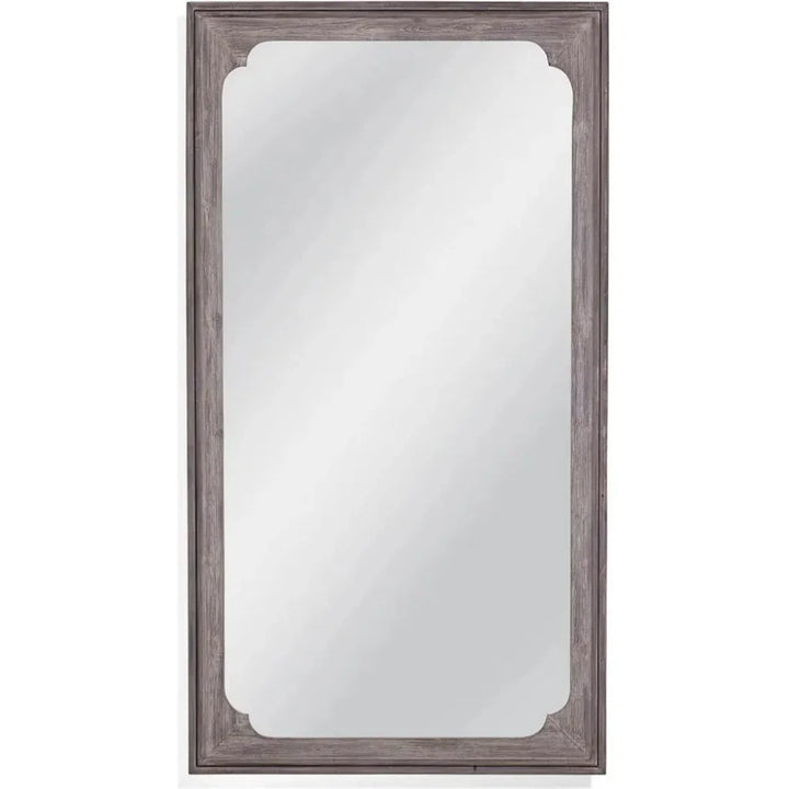 Landry Wood Brown Vertical Floor Mirror-Floor Mirrors-Bassett Mirror-LOOMLAN