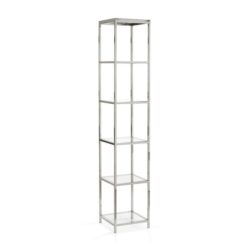 Langdon Nickel Finished Shelf Unit-Bookcases-Wildwood-LOOMLAN