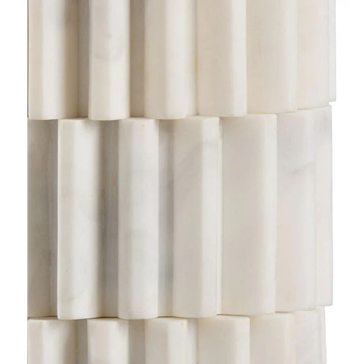 Langdon White Faux Stone Table Lamp - LOOMLAN - Wildwood - Table Lamps