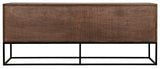 Lanon Wood Steel Base Sideboard-Sideboards-Noir-LOOMLAN