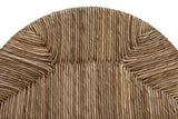 Laredo Teak Wood Armless Chair-Club Chairs-Noir-LOOMLAN