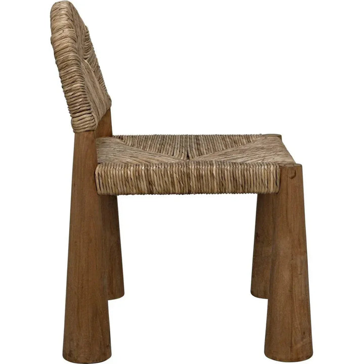 Laredo Teak Wood Armless Chair - LOOMLAN - Noir - Accent Chairs