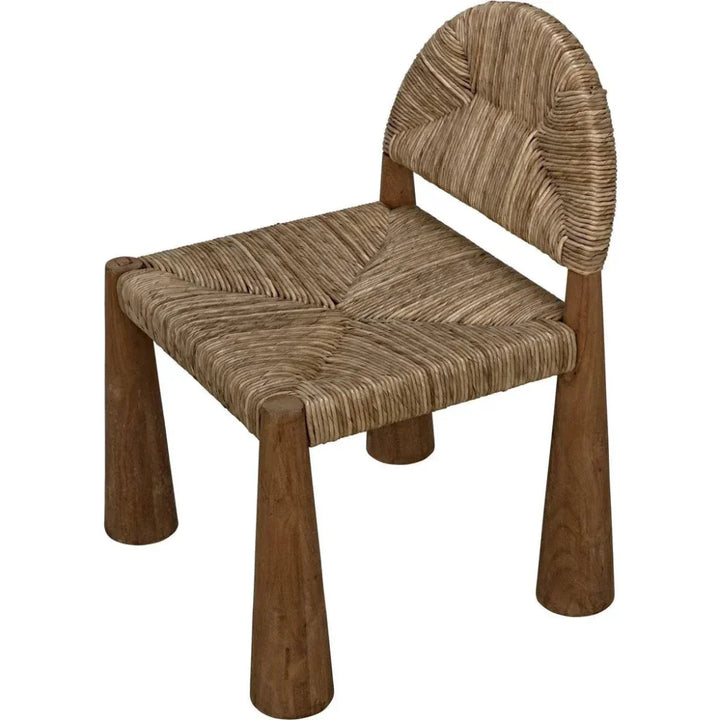 Laredo Teak Wood Armless Chair - LOOMLAN - Noir - Accent Chairs
