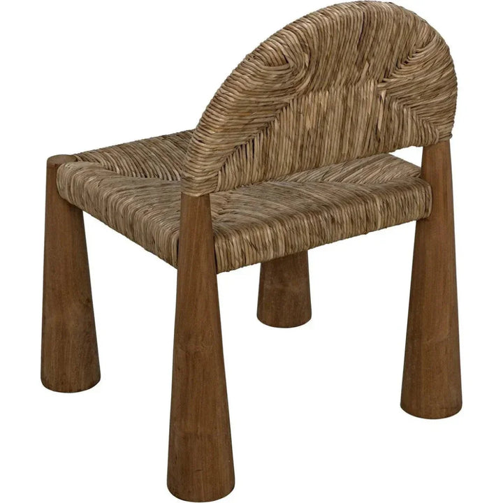 Laredo Teak Wood Armless Chair - LOOMLAN - Noir - Accent Chairs