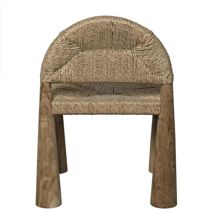 Laredo Wood Chair with Synthetic Woven - LOOMLAN - Noir - Accent Chairs