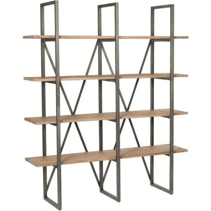 Large Cain Rack Etagere Wood Shelves Wood Tall & Wide - LOOMLAN - LH Imports - Etageres