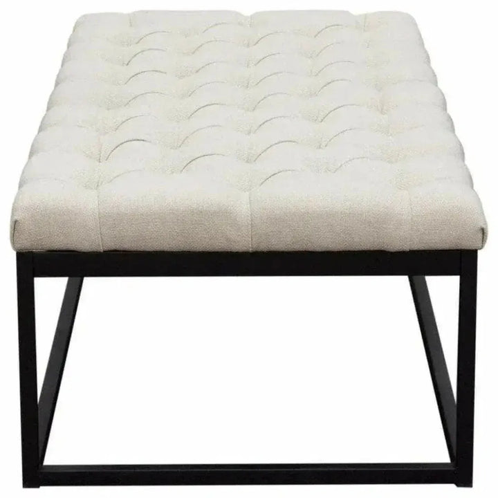 Large Linen Tufted Bedroom Bench in Desert Sand - LOOMLAN - Diamond Sofa - Bedroom Benches