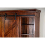 Large Wood Entertainment Wall Unit Barn Doors