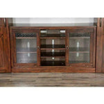 Large Wood Entertainment Wall Unit Barn Doors