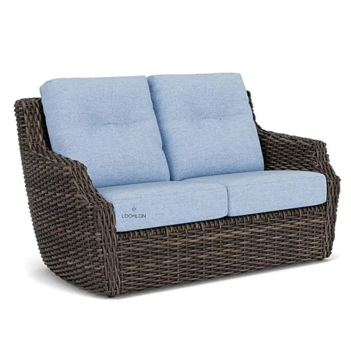 Largo Loveseat All Weather Wicker Furniture Made USA - LOOMLAN - Lloyd Flanders - Outdoor Sofas & Loveseats