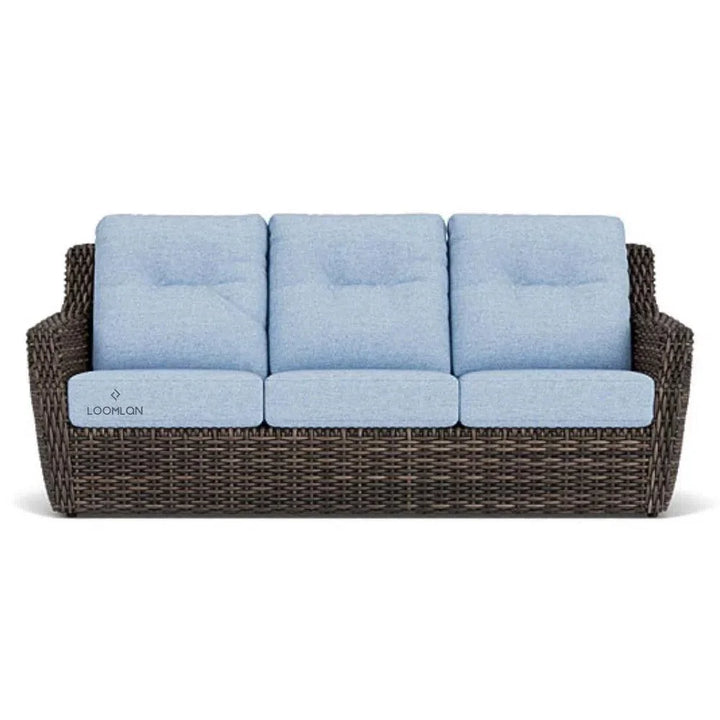 Largo Sofa All Weather Wicker Furniture Made USA - LOOMLAN - Lloyd Flanders - Outdoor Sofas & Loveseats