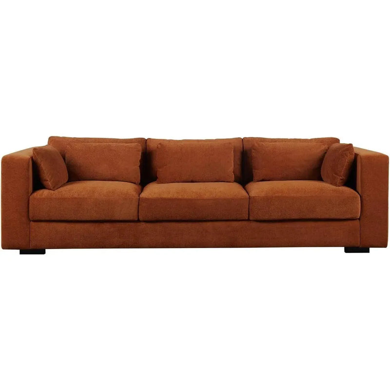 Las Vegas Clive Sofa - Terracotta Chenille Sofas & Loveseats LOOMLAN By LH Imports