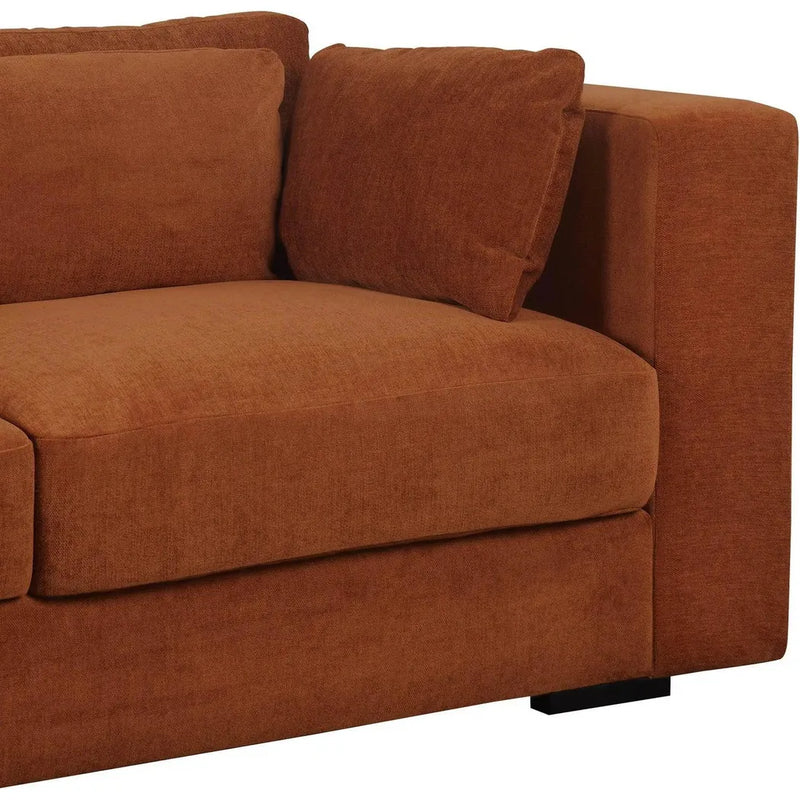 Las Vegas Clive Sofa - Terracotta Chenille Sofas & Loveseats LOOMLAN By LH Imports