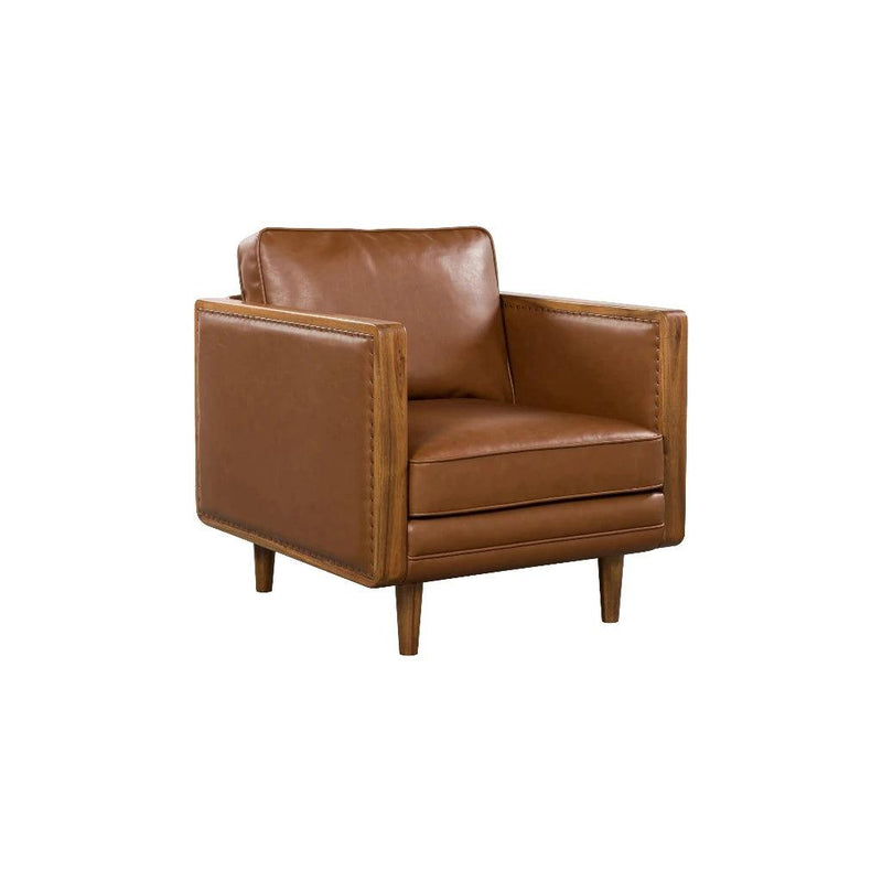 Las Vegas Mandalay Leather Club Chair-Club Chairs-LH Imports-LOOMLAN