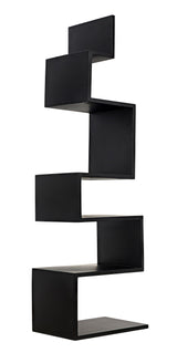 Laszlo Black Steel Bookcase-Bookcases-Noir-LOOMLAN