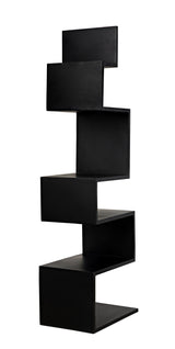 Laszlo Black Steel Bookcase-Bookcases-Noir-LOOMLAN