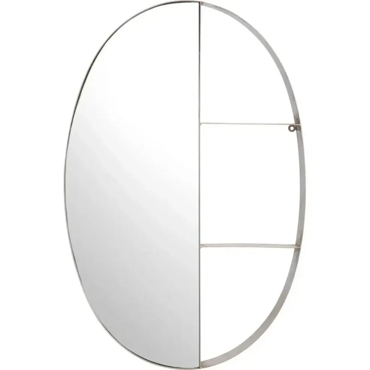 Latitude Oval Shelf Mirror Antique Bronze - LOOMLAN - Zuo Modern - Wall Shelves & Ledgers