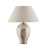 Latte Beige Modern Ceramic Table Lamp-Table Lamps-Currey & Co-LOOMLAN