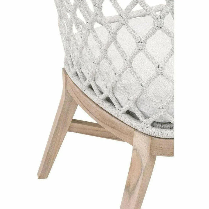 Lattis Outdoor Dining Chair Rope & Teak Wood-Outdoor Dining Chairs-Essentials For Living-LOOMLAN
