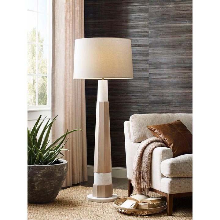 Laurence Brass Framed Aesthetic Floor Lamp-Floor Lamps-Wildwood-LOOMLAN
