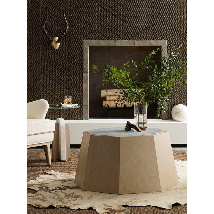 Laurence Marble Top Geometric Coffee Table - LOOMLAN - Wildwood - Coffee Tables