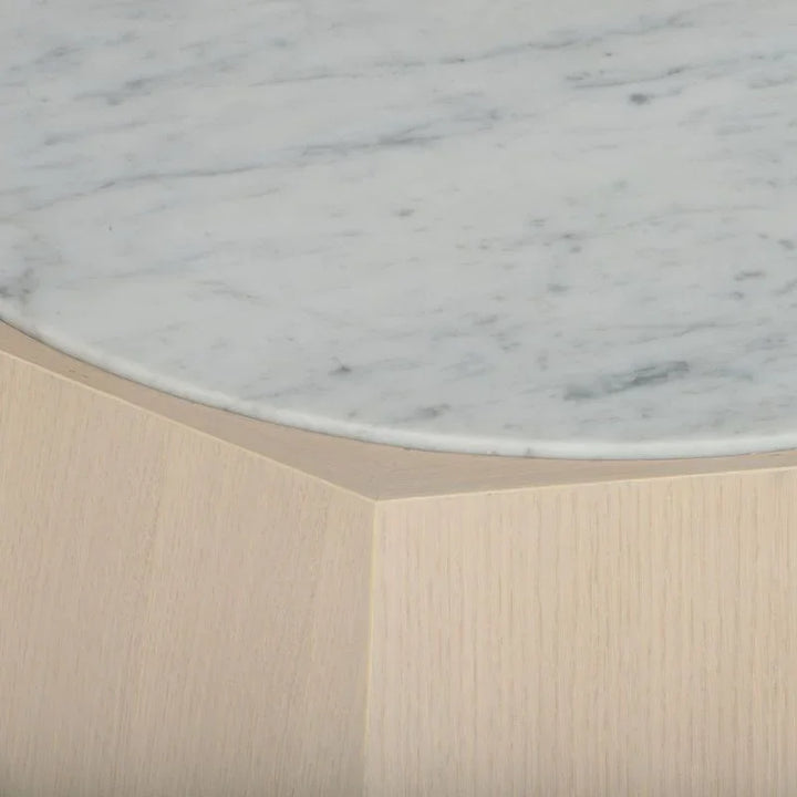 Laurence Marble Top Geometric Coffee Table - LOOMLAN - Wildwood - Coffee Tables