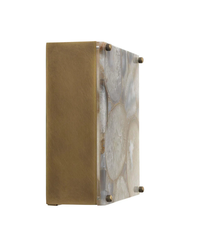 Lavender Agate Adeline Square Wall Sconce Wall Sconces LOOMLAN By Jamie Young