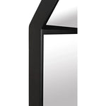 Lazo Mirror, Black Steel Unique Shape Wall Mirror