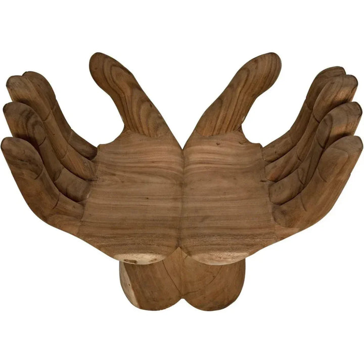 Le Main Natural Teal Wood Armless Chair - LOOMLAN - Noir - Accent Chairs