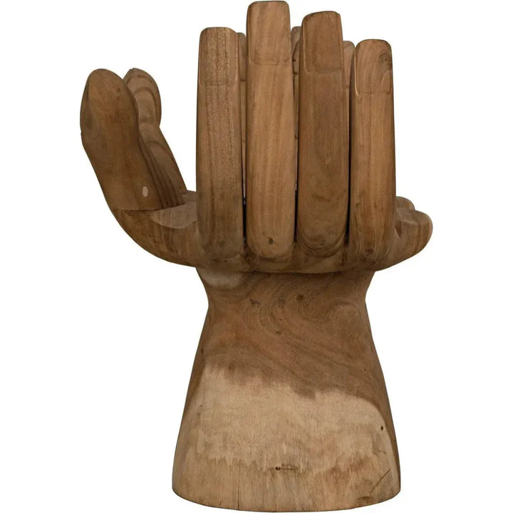 Le Main Natural Teal Wood Armless Chair - LOOMLAN - Noir - Accent Chairs